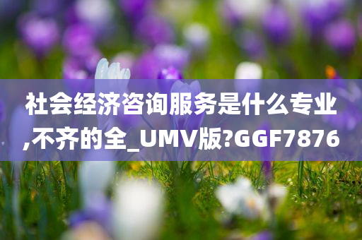 社会经济咨询服务是什么专业,不齐的全_UMV版?GGF7876