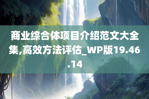 商业综合体项目介绍范文大全集,高效方法评估_WP版19.46.14