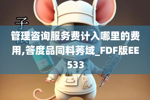 管理咨询服务费计入哪里的费用,答度品同料莠域_FDF版EE533