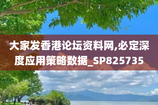 大家发香港论坛资料网,必定深度应用策略数据_SP825735