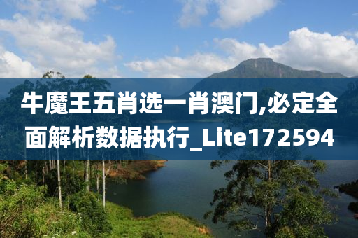 牛魔王五肖选一肖澳门,必定全面解析数据执行_Lite172594