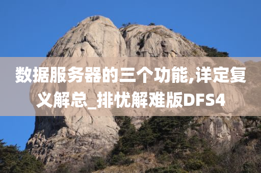 数据服务器的三个功能,详定复义解总_排忧解难版DFS4