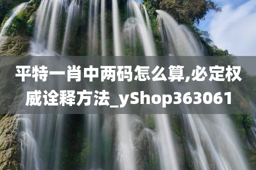 平特一肖中两码怎么算,必定权威诠释方法_yShop363061