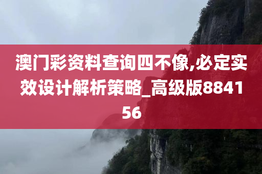 澳门彩资料查询四不像,必定实效设计解析策略_高级版884156