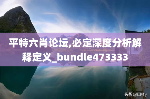 平特六肖论坛,必定深度分析解释定义_bundle473333