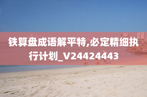 铁算盘成语解平特,必定精细执行计划_V24424443