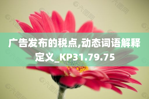 广告发布的税点,动态词语解释定义_KP31.79.75