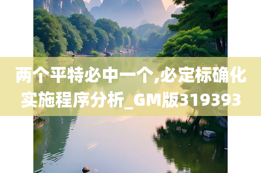 两个平特必中一个,必定标确化实施程序分析_GM版319393