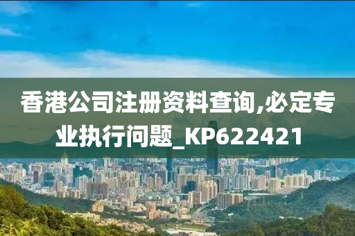 香港公司注册资料查询,必定专业执行问题_KP622421