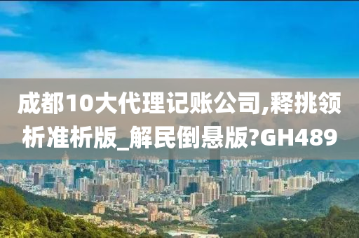 成都10大代理记账公司,释挑领析准析版_解民倒悬版?GH489