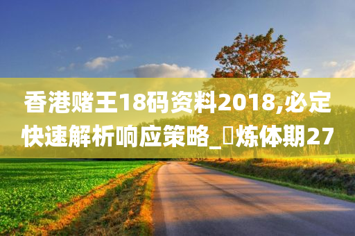 香港赌王18码资料2018,必定快速解析响应策略_‌炼体期27