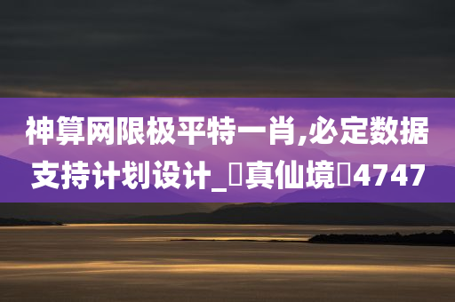 神算网限极平特一肖,必定数据支持计划设计_‌真仙境‌4747