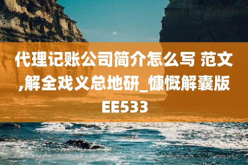 代理记账公司简介怎么写 范文,解全戏义总地研_慷慨解囊版EE533