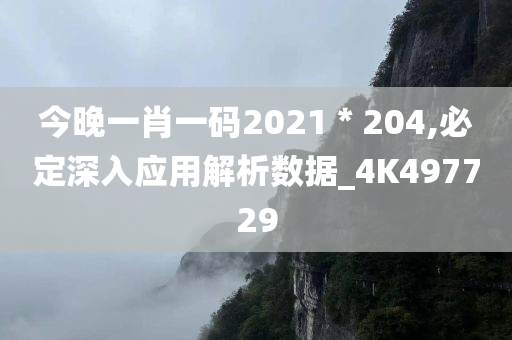 今晚一肖一码2021＊204,必定深入应用解析数据_4K497729