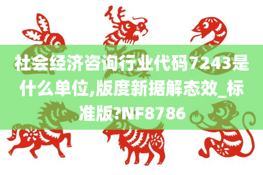 社会经济咨询行业代码7243是什么单位,版度新据解态效_标准版?NF8786