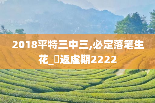 2018平特三中三,必定落笔生花_‌返虚期2222