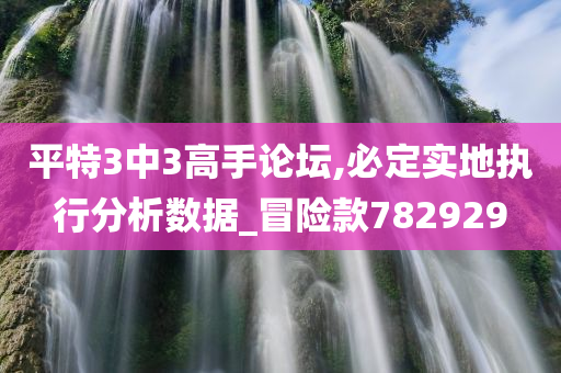 平特3中3高手论坛,必定实地执行分析数据_冒险款782929