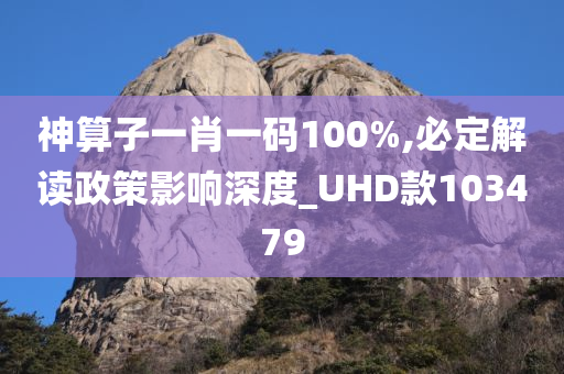 神算子一肖一码100%,必定解读政策影响深度_UHD款103479