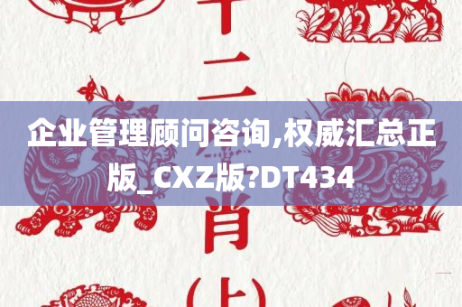 企业管理顾问咨询,权威汇总正版_CXZ版?DT434