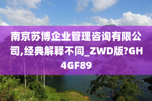 南京苏博企业管理咨询有限公司,经典解释不同_ZWD版?GH4GF89