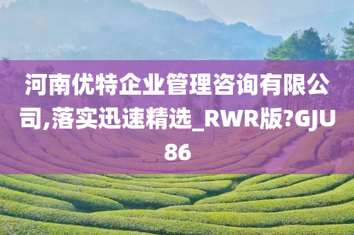 河南优特企业管理咨询有限公司,落实迅速精选_RWR版?GJU86