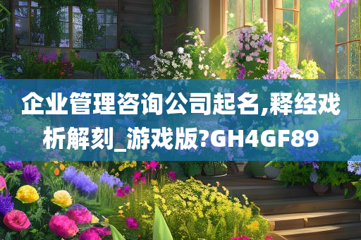 企业管理咨询公司起名,释经戏析解刻_游戏版?GH4GF89