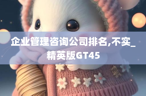 企业管理咨询公司排名,不实_精英版GT45