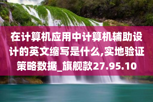 在计算机应用中计算机辅助设计的英文缩写是什么,实地验证策略数据_旗舰款27.95.10