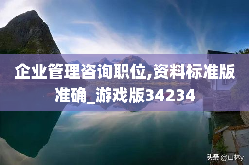 企业管理咨询职位,资料标准版准确_游戏版34234