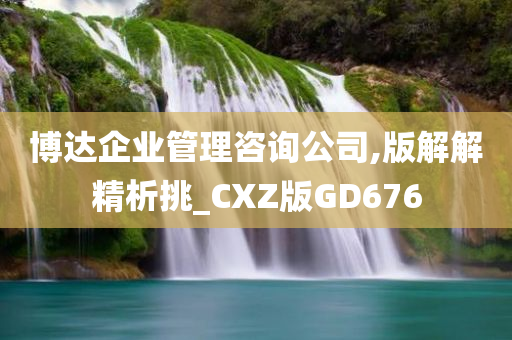 博达企业管理咨询公司,版解解精析挑_CXZ版GD676