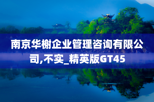 南京华榭企业管理咨询有限公司,不实_精英版GT45