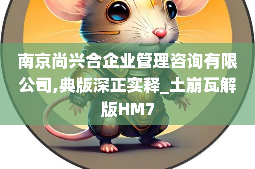 南京尚兴合企业管理咨询有限公司,典版深正实释_土崩瓦解版HM7