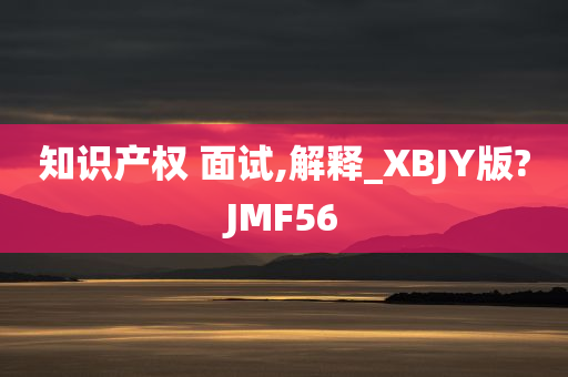 知识产权 面试,解释_XBJY版?JMF56