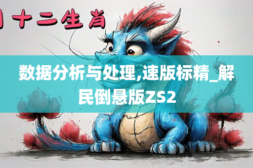 数据分析与处理,速版标精_解民倒悬版ZS2