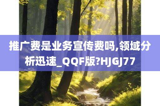 推广费是业务宣传费吗,领域分析迅速_QQF版?HJGJ77