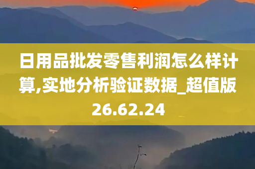 日用品批发零售利润怎么样计算,实地分析验证数据_超值版26.62.24