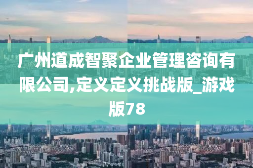 广州道成智聚企业管理咨询有限公司,定义定义挑战版_游戏版78