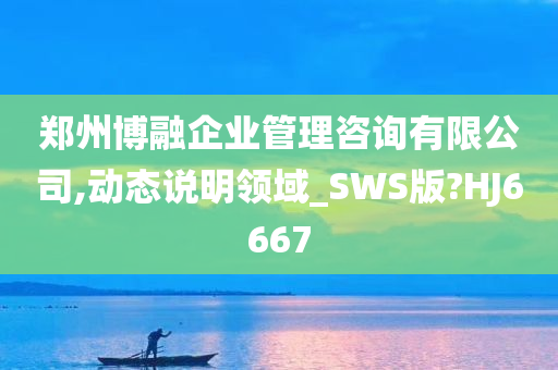 郑州博融企业管理咨询有限公司,动态说明领域_SWS版?HJ6667