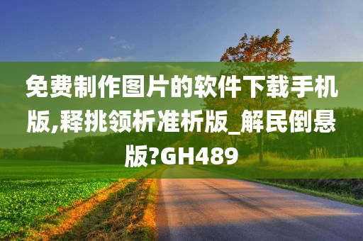 免费制作图片的软件下载手机版,释挑领析准析版_解民倒悬版?GH489