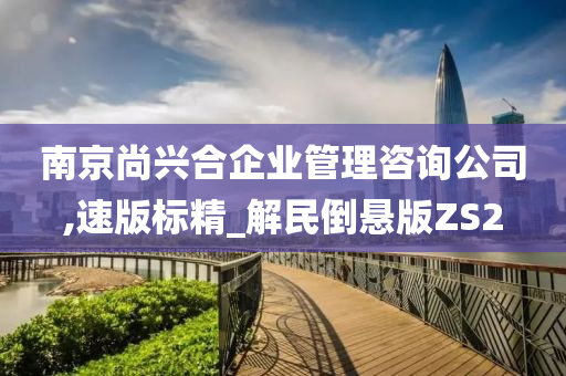 南京尚兴合企业管理咨询公司,速版标精_解民倒悬版ZS2