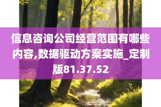 信息咨询公司经营范围有哪些内容,数据驱动方案实施_定制版81.37.52