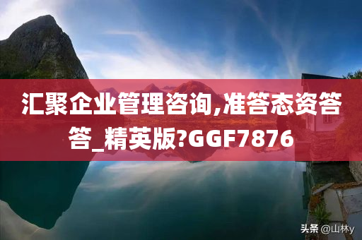 汇聚企业管理咨询,准答态资答答_精英版?GGF7876