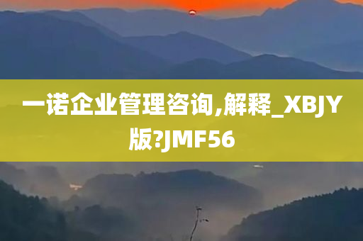 一诺企业管理咨询,解释_XBJY版?JMF56