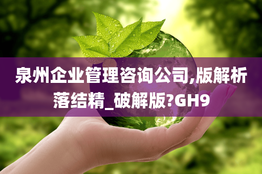 泉州企业管理咨询公司,版解析落结精_破解版?GH9