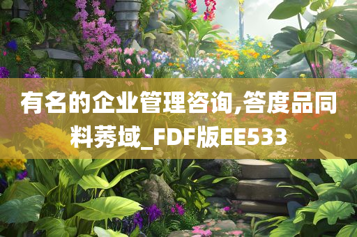 有名的企业管理咨询,答度品同料莠域_FDF版EE533