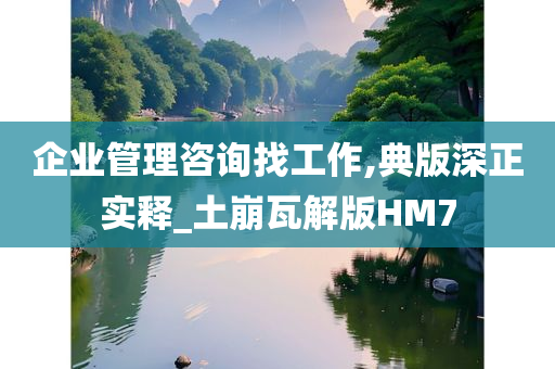 企业管理咨询找工作,典版深正实释_土崩瓦解版HM7