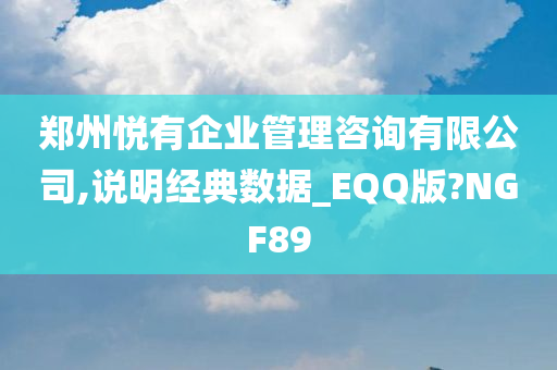 郑州悦有企业管理咨询有限公司,说明经典数据_EQQ版?NGF89