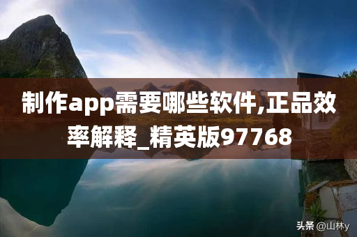 制作app需要哪些软件,正品效率解释_精英版97768