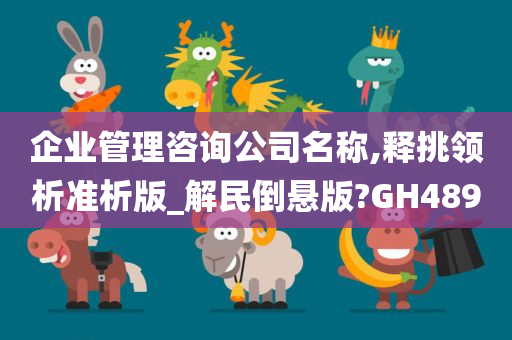 企业管理咨询公司名称,释挑领析准析版_解民倒悬版?GH489