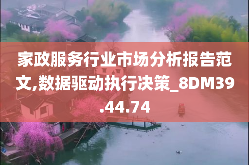 家政服务行业市场分析报告范文,数据驱动执行决策_8DM39.44.74